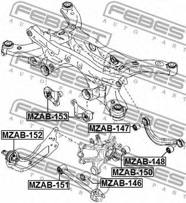 Сайлентблок Febest MZAB151