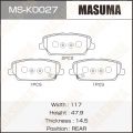 Masuma MSK0027 дисковые, задний мост, двусторонне Hyundai; Kia