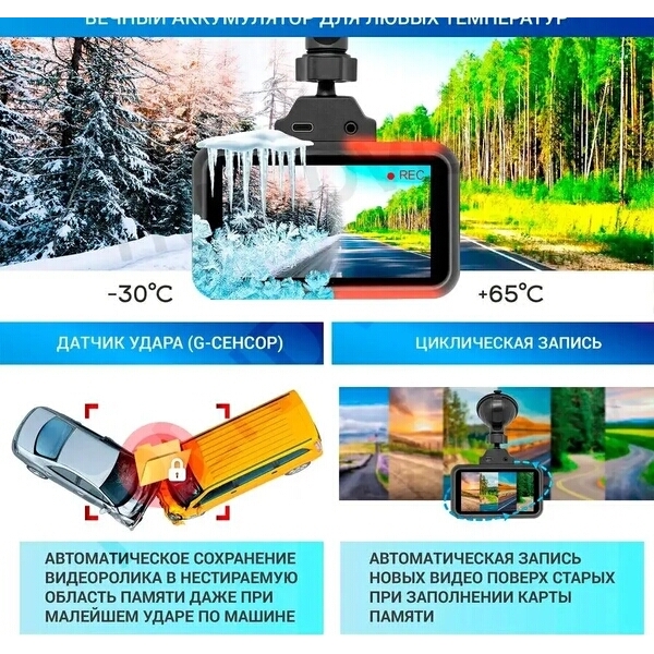 Видеорегистратор TrendVision Hybrid Signature Real 4K 170 ° черный