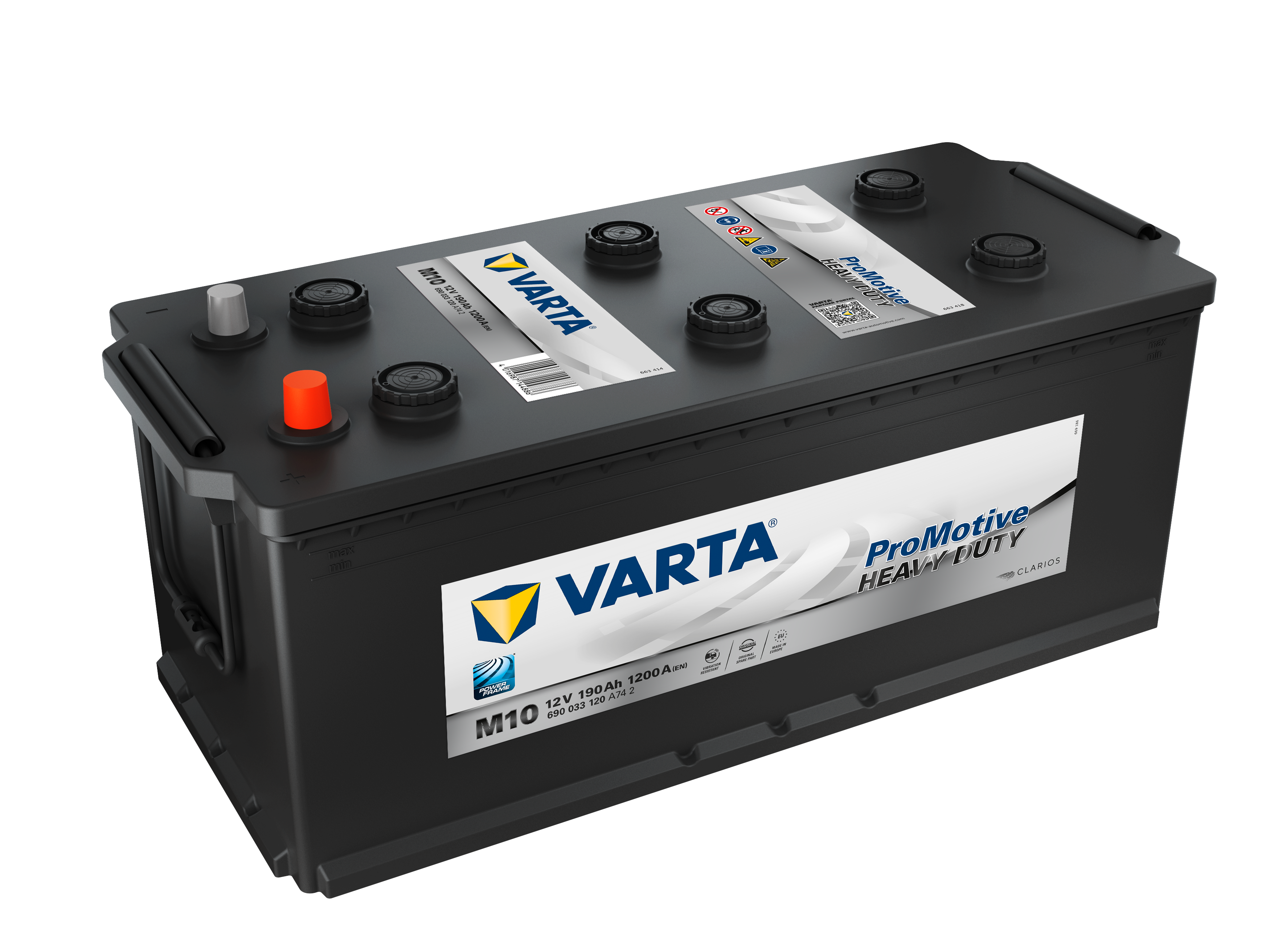 Автомобильный аккумулятор Varta Promotive Black 690 033 120 190А/ч-12V ст EN1200 прямая 513x223x223