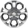 Легковой диск Khomen Wheels V-Spoke 711 6,5x17 5x114,3 ET50 67,1 Gray-FP