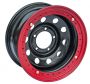 Легковой диск Off Road Wheels УАЗ с псевдо бедлоком красный 10x15 5x139,7 ET-44 110 черный