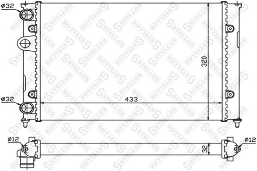Радиатор охлаждения Stellox 10-25068-SX