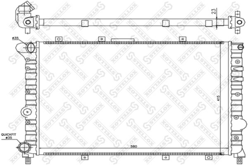 Радиатор охлаждения Stellox 10-25160-SX