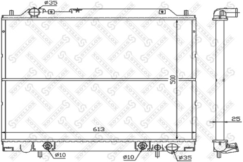 Радиатор охлаждения Stellox 10-25955-SX