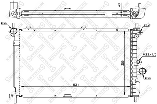 Радиатор охлаждения Stellox 10-26069-SX