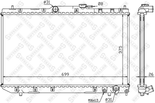 Радиатор охлаждения Stellox 10-26383-SX