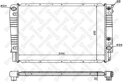 Радиатор охлаждения Stellox 10-26445-SX