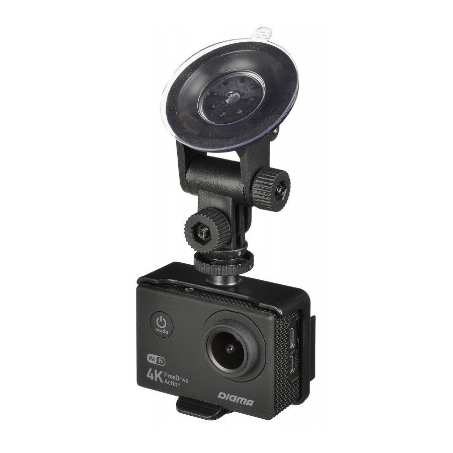 Видеорегистратор Digma FreeDrive Action 4K WiFi 150 ° черный
