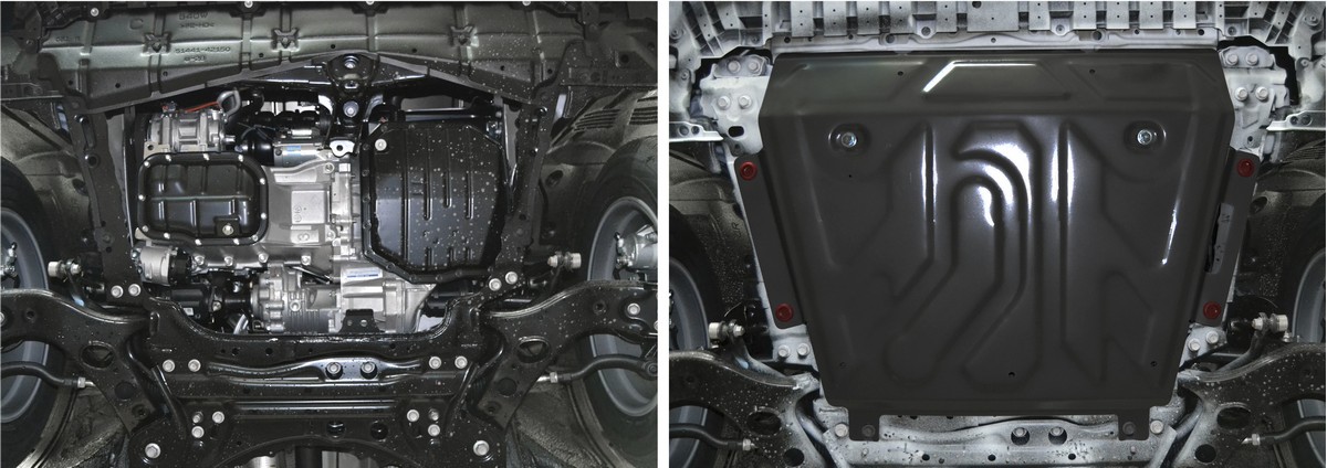 Защита картера и КПП Автоброня 111.05769.1 Toyota Rav4 CVT, V-все (2006-2013) (2013-)
