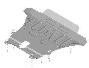 Защита картера и КПП Motodor 11701 Renault Duster 2015-