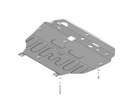 Защита картера и КПП Motodor 72537 Toyota Corolla седан 2006-2018, Toyota Auris 2006-2015