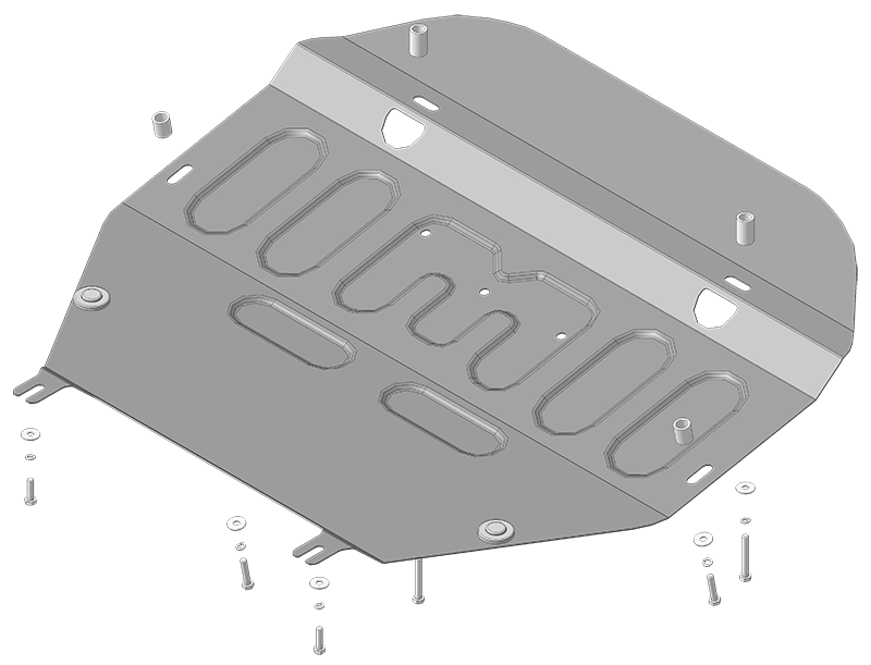 Защита картера и КПП Motodor 72708 Volkswagen Transporter/Caravelle, Volkswagen Multivan
